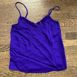 Floreat x Anthropologie Purple Velvet Trim Camisole – Size S